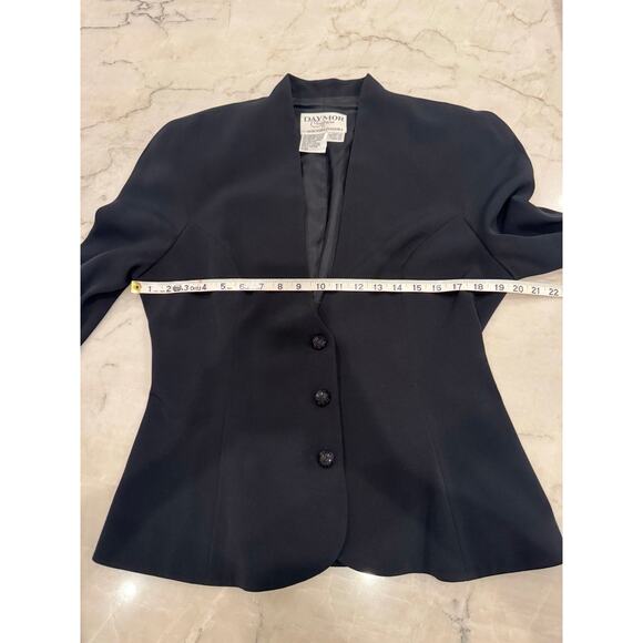 Daymore Couture Gown Sz 14 2-pc Blazer Sheath Black & White Sequins MOB Formal - Picture 9 of 16